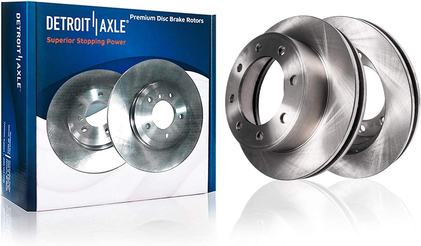 Detroit Axle - SRW Brake Kit for Ford 2012-2022 F-250 2013-2022 F-350 Super Duty Disc Brake Rotors Ceramic Brakes Pads 2014 2015 2016 2017 2018 2019 2020 2021 Replacement : 14.29' inch Rotor