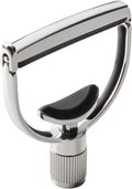 G7th Heritage Silver Banjo Wide Capo S1 - Adjustable Tension Control & Adaptive Radius Technology with Protective Silicone Pads - Yoke-Style Capo for Banjos, UK Design
