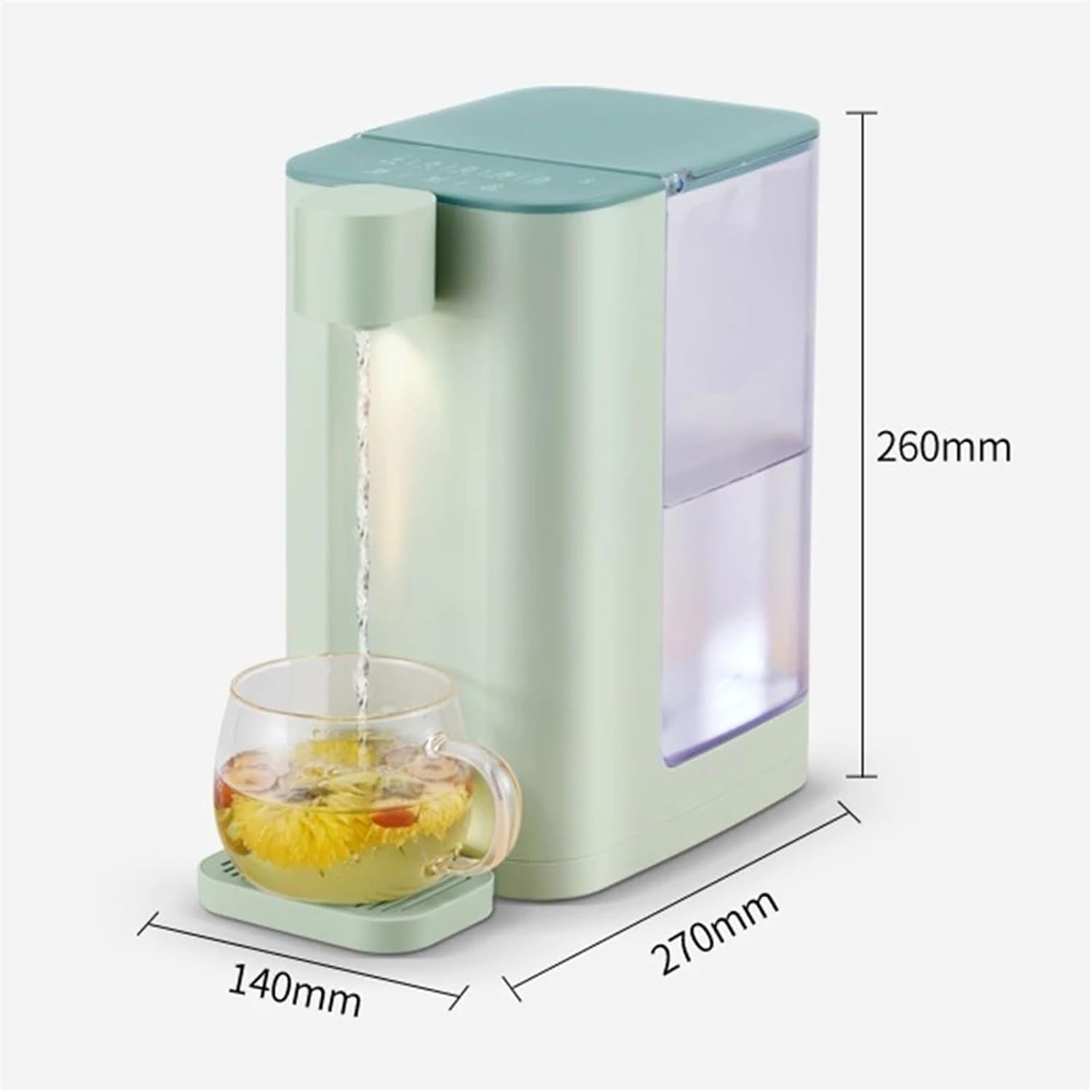 Water Dispenser Instant Desktop Water Dispenser 3-Second Fast Heating Desktop Water Heater Mini Smart Water Dispenser Hot & Cold Water Dispensers(White)