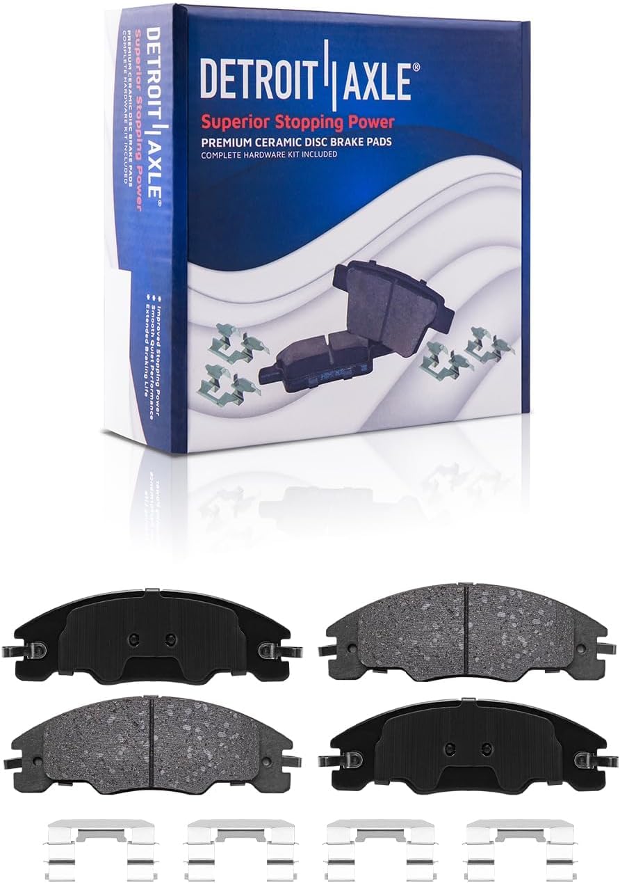 Detroit Axle - 8pc Brake Kit for Ford 2009 2010 2011 Focus, Front Disc Brake Rotors Ceramic Brakes Pads Rear Brake Drums Semi-Metallic Brake Shoes Replacement : 10.83' inch Front Rotors