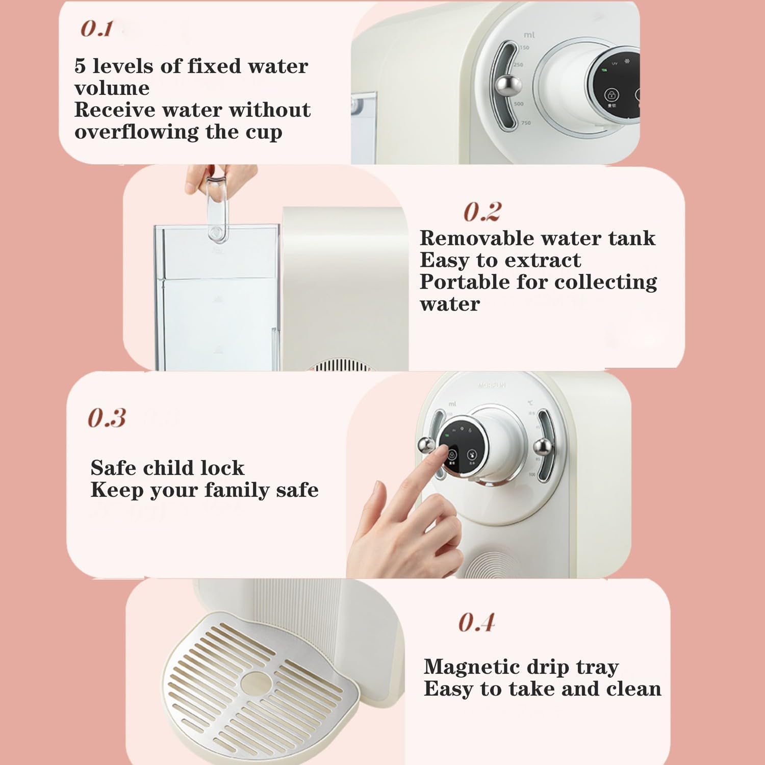 instant hot water dispenser Retro-style cooling and heating dual-purpose household desktop smart 3.2L capacity