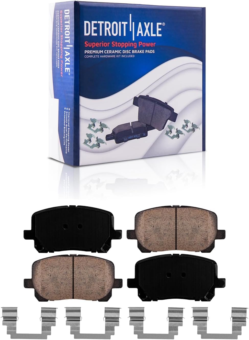 Detroit Axle - FWD Brake Kit for Toyota 2003-2008 Matrix Pontiac Vibe, Front Disc Brakes Rotors Brake Ceramic Pads Rear Brake Drums Brake Shoes 2004 2005 2006 2007 Replacement