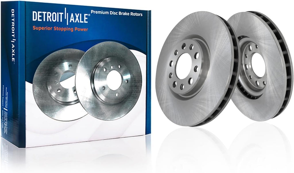 Detroit Axle - AWD Brake Kit for 2016 2017 2018 Buick Envision, Disc Brake Rotors Ceramic Brakes Pads with Hardware Replacement : 12.64' inch Front and 12.40' inch Rear Rotor