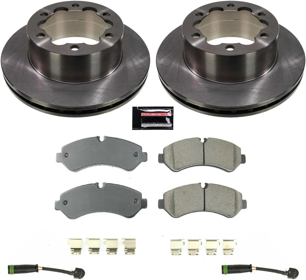 PowerStop Rear Brake Kit for Freightliner Sprinter 3500 2019-21 |Sprinter 3500XD 2019-21 |Sprinter 4500 2019-20 - Z17 Ceramic Brake Pads & Disc Rotors Replacement, KOE8431
