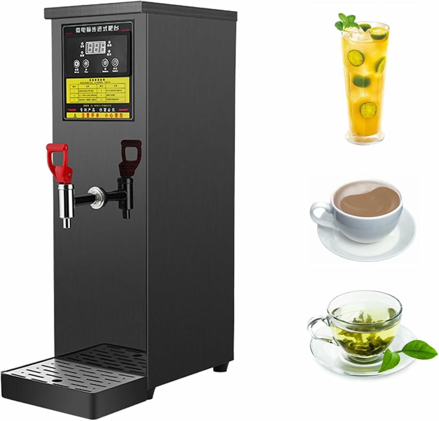 Commercial Automatic Hot Water Boiler,Tabletop Hot Water Dispenser with Smart Control Panel,Non Drip Tap,for Coffee Shop,Bar,Bakery,Company(Black)