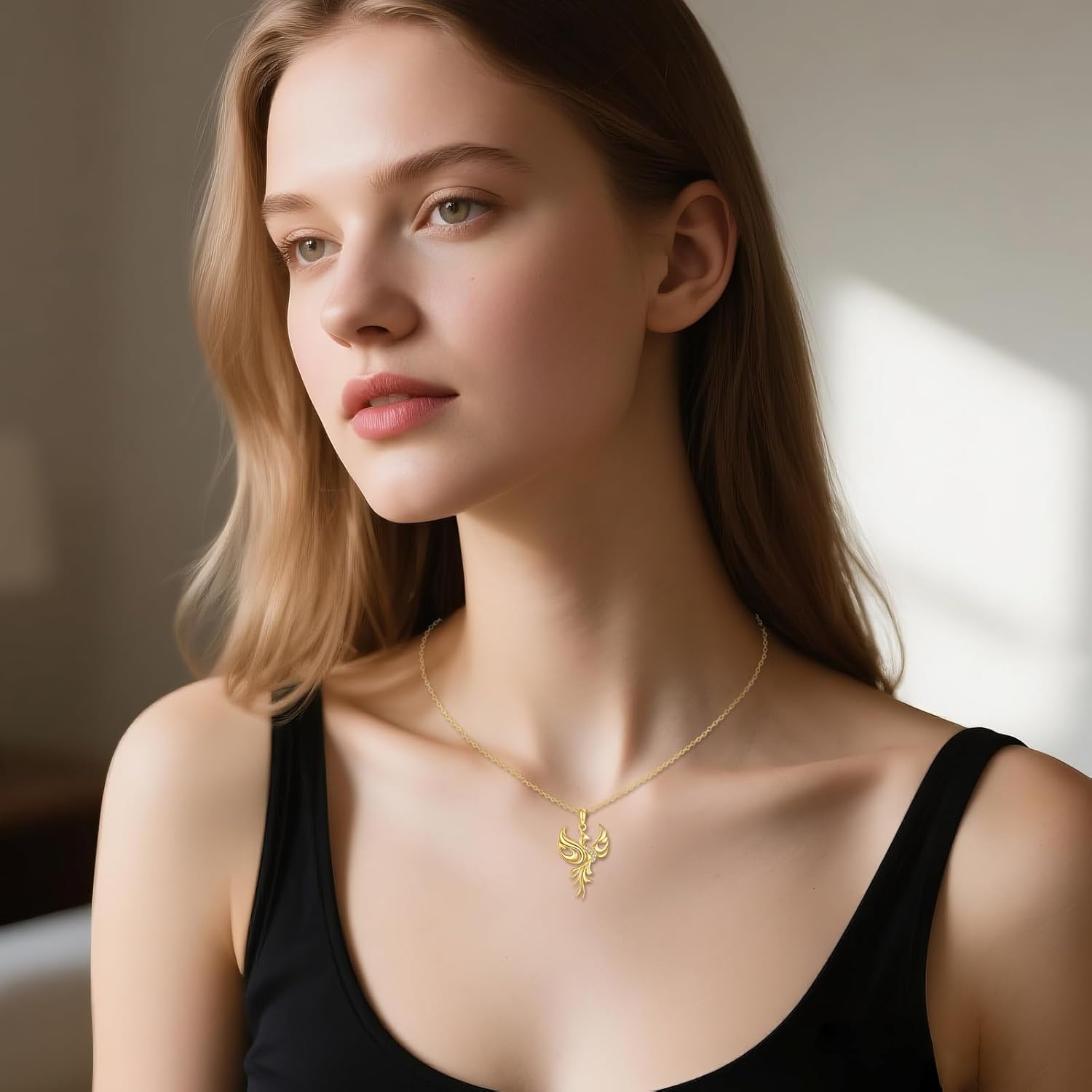 DOVRAN 14K Solid Gold Cat/Butterfly/Heart/Teardrop Necklace for Women 14K Gold Opal/Lapis Lazuli/Black Onyx Pendant Jewelry Gift for Women