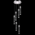 Pendant Lights Kitchen Island, 3000K-6500K Modern Kitchen Island Lights, Ceiling Lighting Fixtures with Crystal Bubble, 3 Color Integrated LED Hanging Light Brushed Nickel 1 Pack(6-Light)