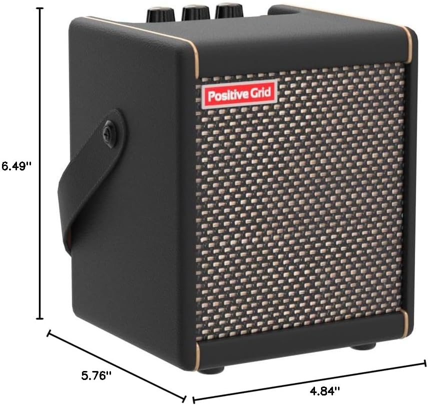 Positive Grid Spark MINI 10W Small Smart Guitar Amp & Bluetooth Speaker | Portable Sound for Guitar Playing at Home or On the Go | Black