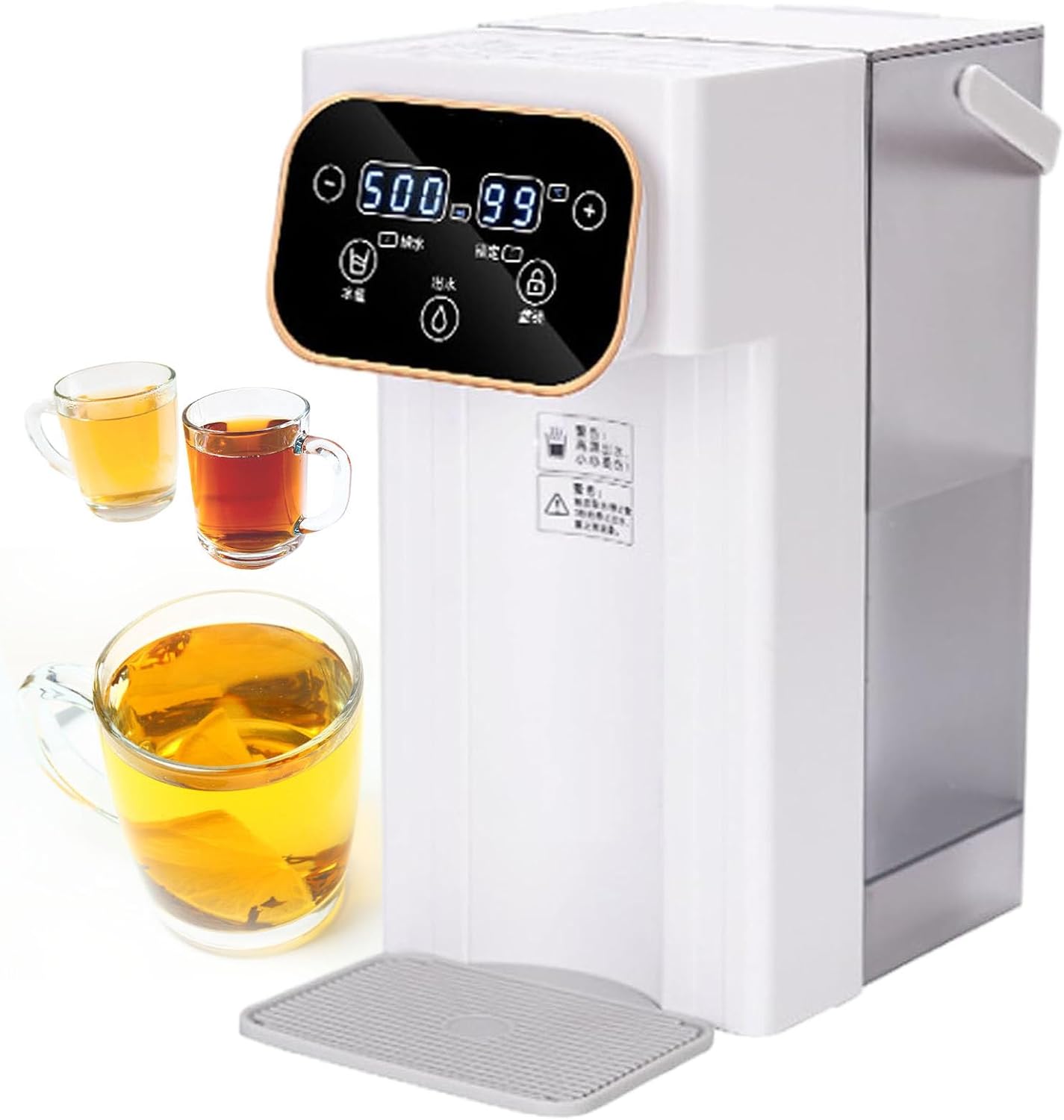 2000 W Instant Hot Water Dispenser, 3L Removable Tank, 12 Precise Temps (25°C-99°C), 8 Volume Selections, Commercial Water Boiler, with Cup Pad, Compact for Desktop Use