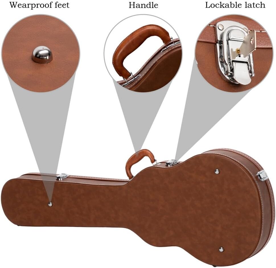 AW Les Paul Electric Guitar Hard Case for Gibson Les Paul Guitars LP Style Guitar Hard Shell Bulge Surface Lockable