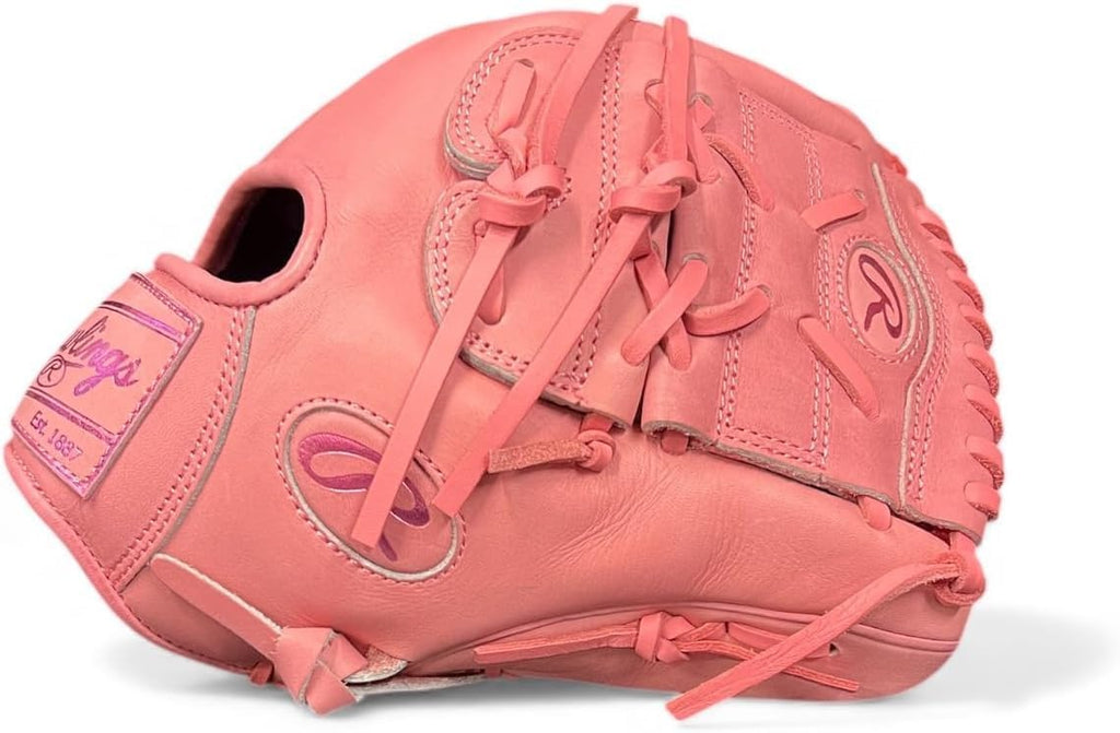 Rawlings Heart of the Hide Mother's Day Pink Baseball Glove – 11.75', 12.25', 1B Mitt, Catcher's Mitt – RHT & LHT – Premium HOH Pro Leather Limited Edition