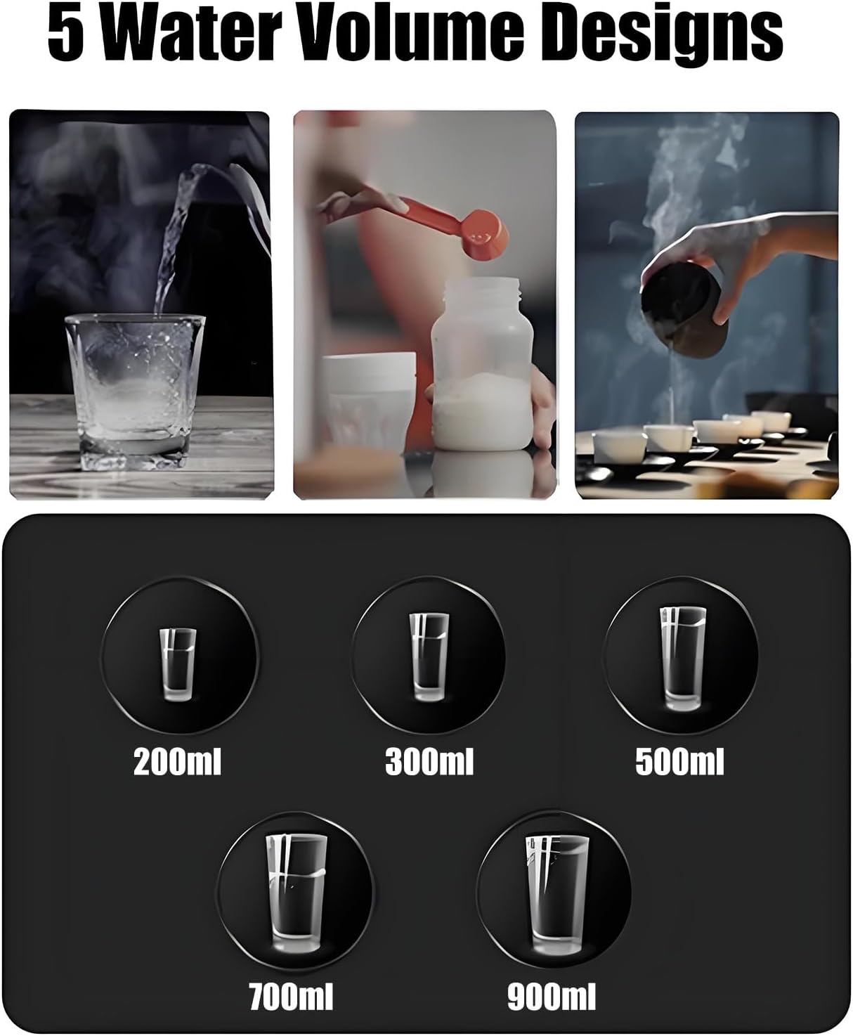 2200W Hot and Cold Water Dispenser, Wall-Mounted Instant Water Dispenser with Child Lock, Hot Waters 20L/h, for Home, Commercial(Black)