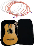 Journey Instruments Solid Cedar Classical Travel Guitar – OC520 Traveling Acoustic-Electric Guitar with Collapsible Patented System + Acoustic Guitar Strings - JPBM-12 Phosphor Bronze Nano Coated