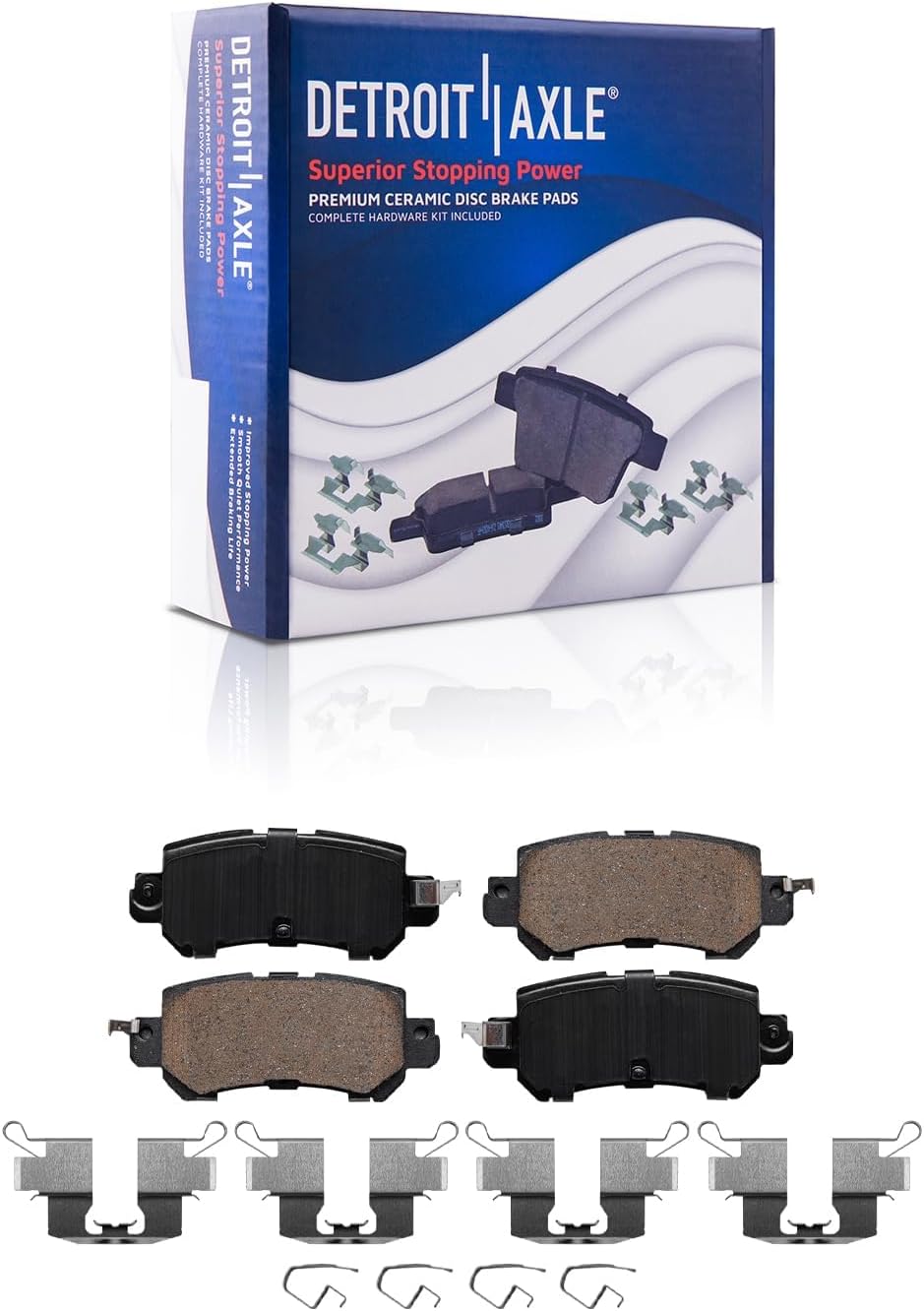 Detroit Axle - FWD Brake Kit for 2016 2017 2018 Mazda CX-3 11.02' inch Front and 11.06' inch Rear Disc Brake Rotors Ceramic Brakes Pads with Hardware Replacement