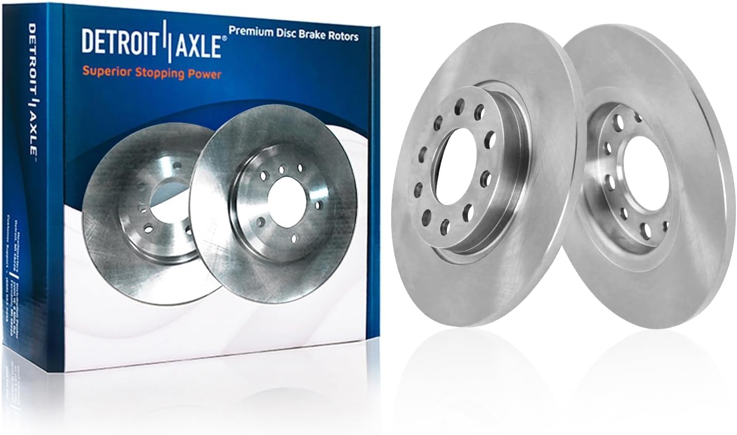 Detroit Axle - Brake Kit for 2015-2017 Chrysler 200, Disc Brake Rotors Ceramic Brakes Pads Replacement : 12.99' inch Front and 10.95' inch Rear Rotor Size
