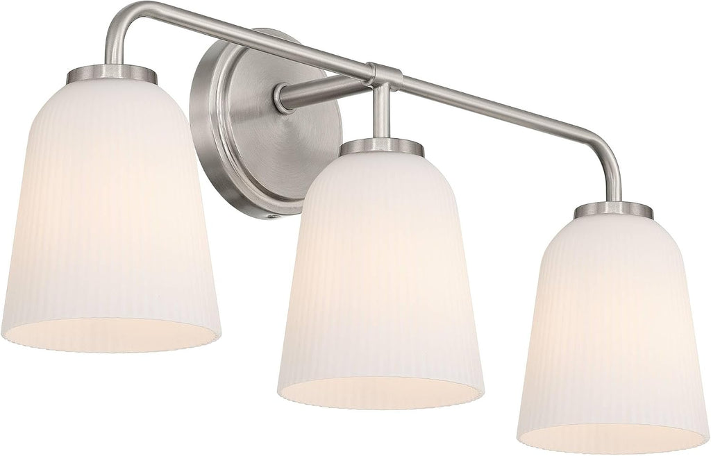 Possini Euro Design Possini Euro Bouchard 24' W Brushed Nickel 3-Light Bath Vanity Light
