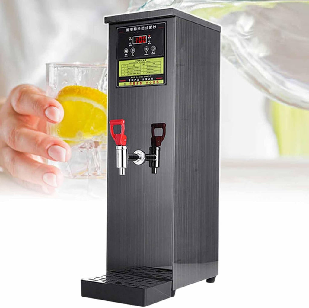 Hot Water Dispenser, 2500 W Fast Boiling Water Machine, with Water Connection, Stepping Type Water Boiler, Digital Display, Adjustable Temperature, Commercial/Home,Black