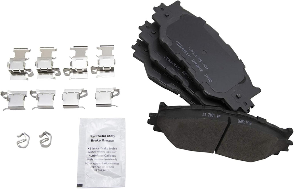 TRQ Front Brake Pad and Rotor Set Ceramic G Coated Rotors Compatible with 2006-2008 Lexus IS250 2014-2015 IS250
