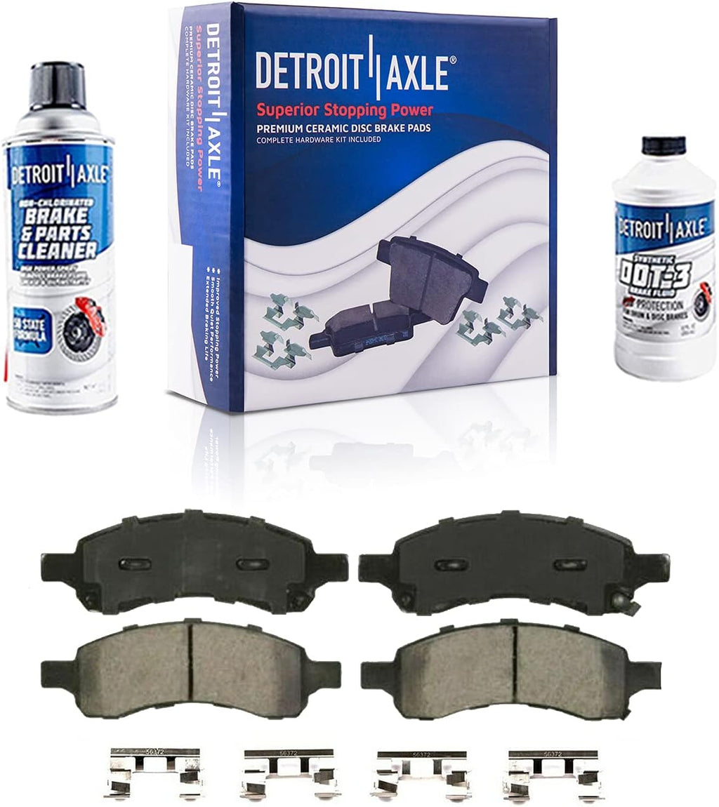 Detroit Axle - Front Brake Kit for Chevrolet Traverse GMC Acadia Buick Enclave Saturn Outlook Drilled & Slotted Disc Brake Rotors Ceramic Brakes Pads Replacement Brake Calipers: 12.8' inch Rotor