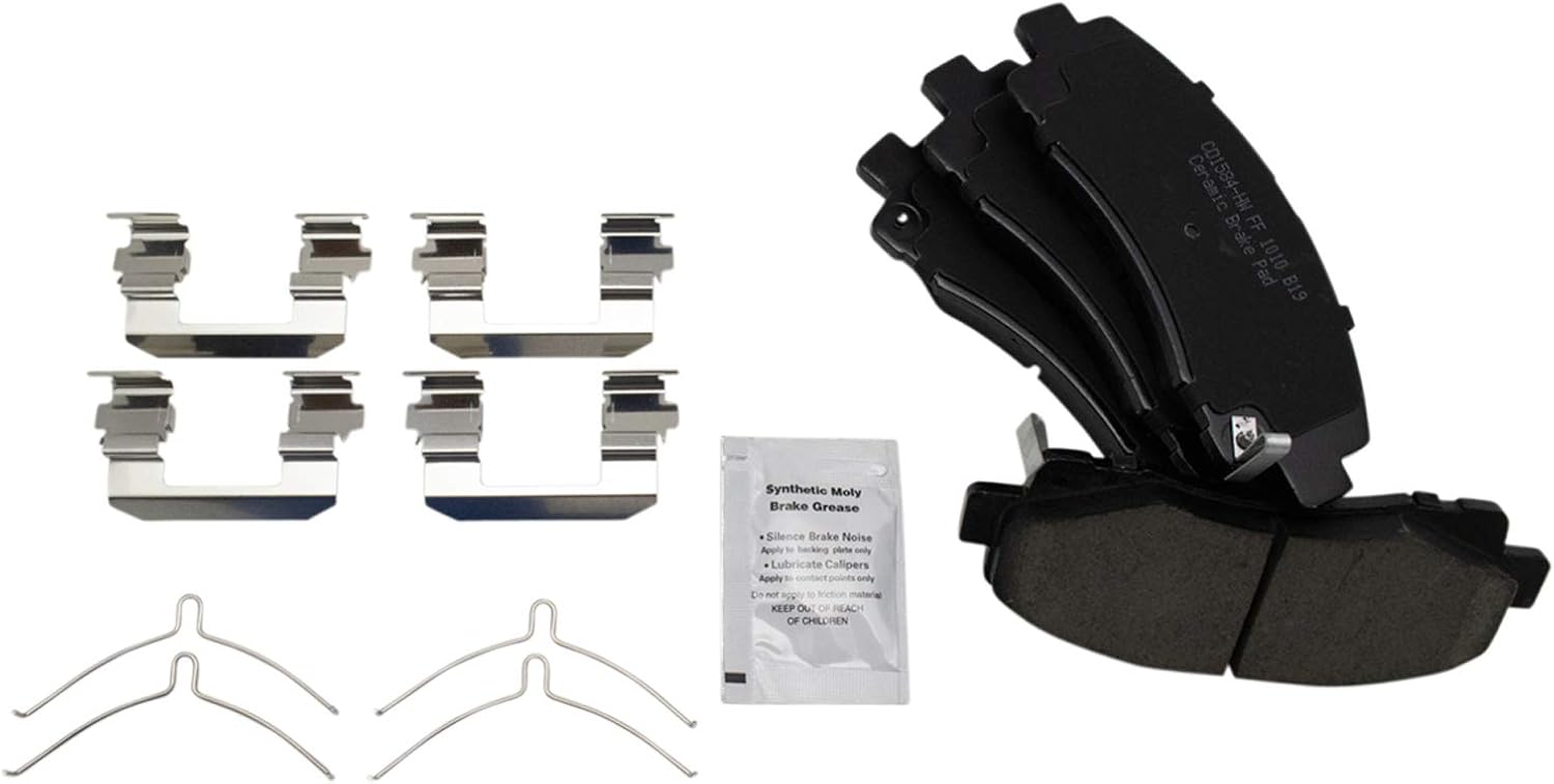 TRQ Front Brake Pad and Rotor Set Ceramic Vented Rotors Compatible with 2009-2014 Acura TL