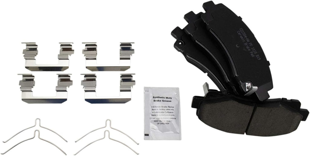 TRQ Front Ceramic Brake Pad and Rotor Set Compatible with 2015-2020 Acura TLX with 320mm Front Rotors