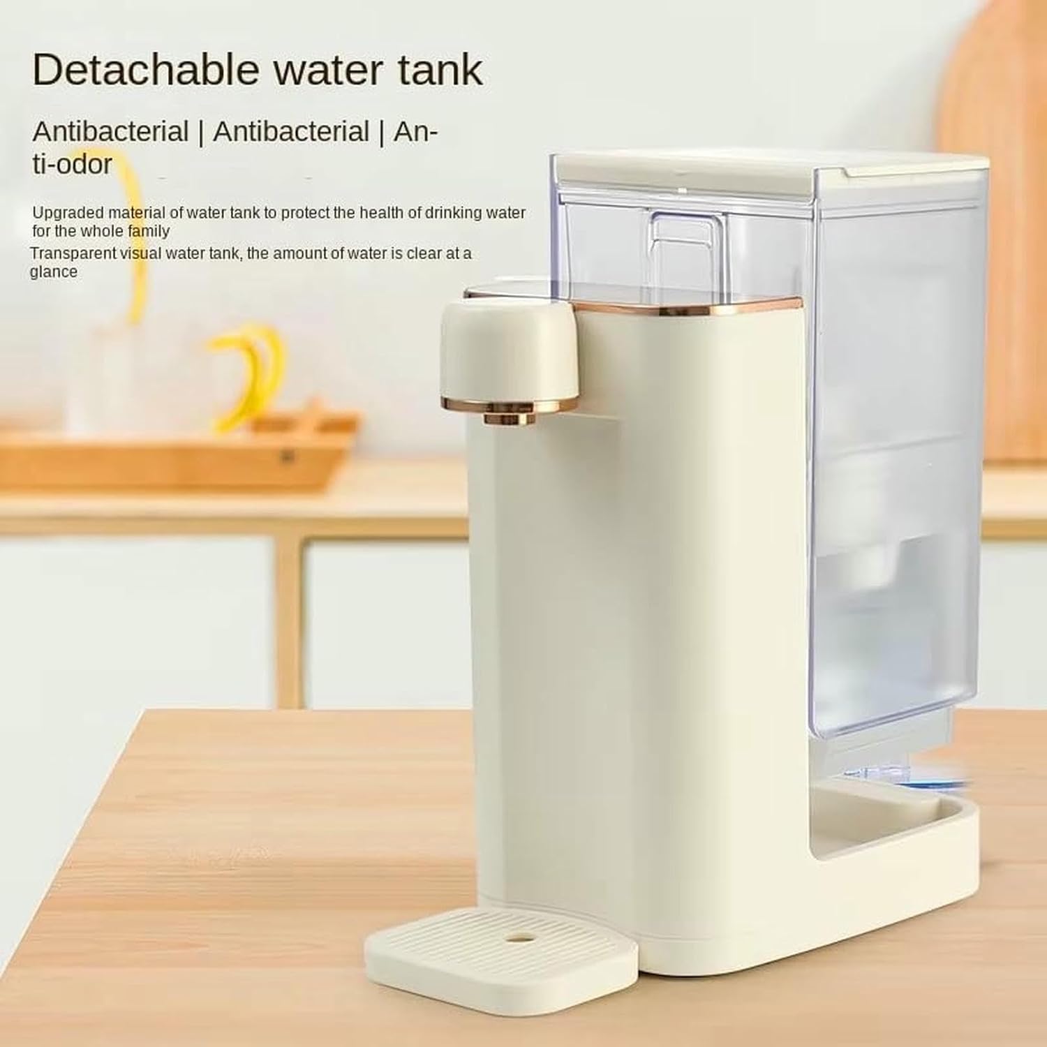Hot Water Dispenser, 3 Second Rapid Heating, Adjustable 5 Temperatures, 3 L Large Capacity Electric Hot Water Kettle, for Home and Office