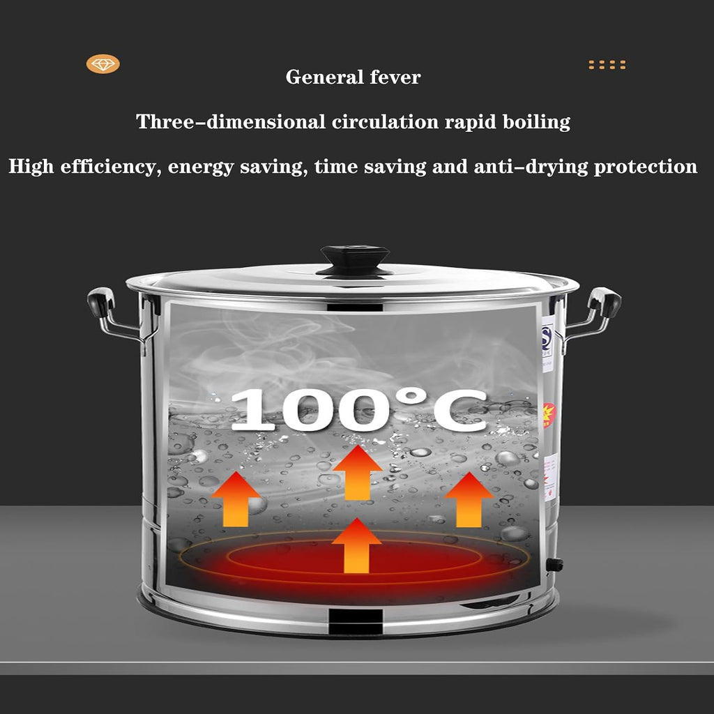 Commercial Hot Water Dispenser Commercial Water Boiler Large Capacity Electric Dispenser, Stainless Steel, 1800W Fast Heating for Tea Coffee Restaurant Hotel Office (A 68cm)