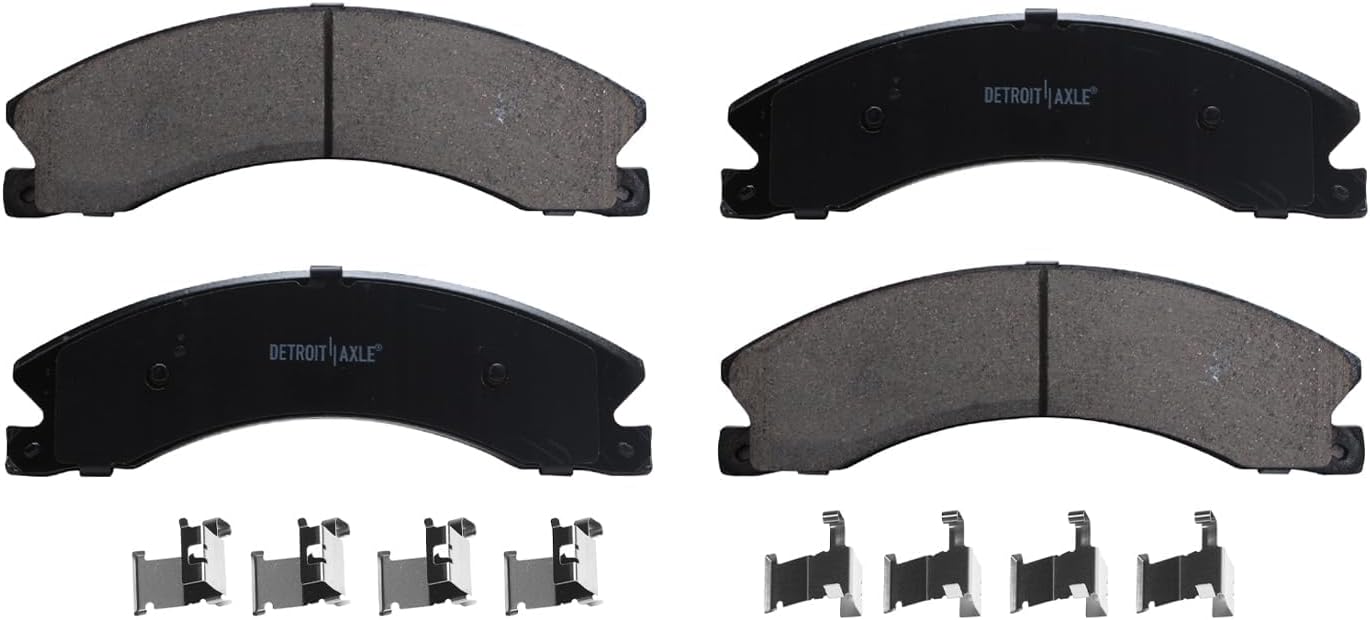 Detroit Axle - Brake Kit for 15-19 Chevy Silverado 3500 HD, 16-19 GMC Sierra 3500 HD, Disc Brake Rotors Ceramic Brakes Pads Replacement : 13.98' inch Front and Rear Rotor