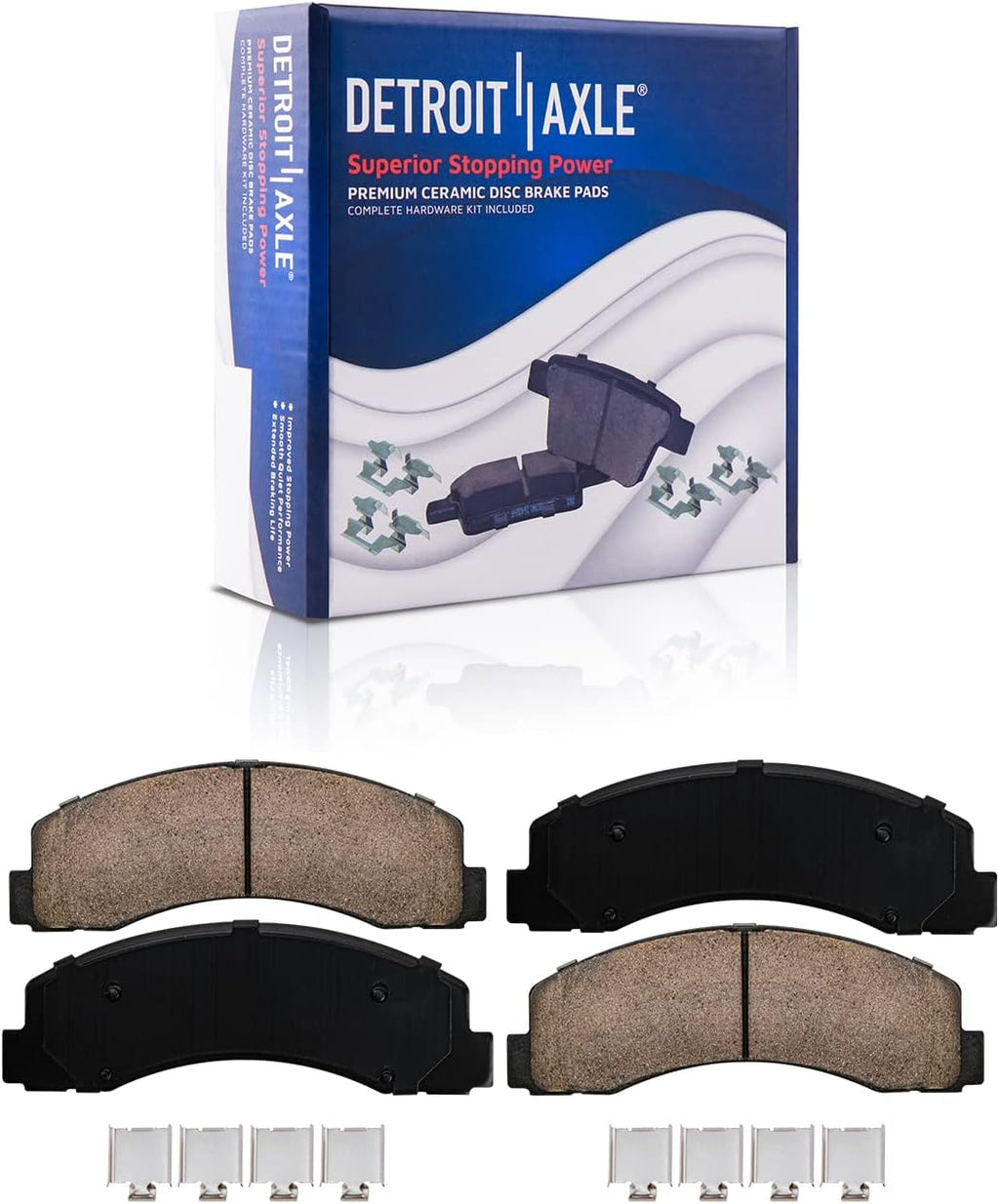 Detroit Axle - Front Brake Kit for 10-21 Lincoln Navigator Ford Expedition 10-20 F-150 2011 2012 2013 2014 2015 2016 2017 2018 2019, Drilled Slotted Disc Brake Rotors Ceramic Brakes Pads Replacement