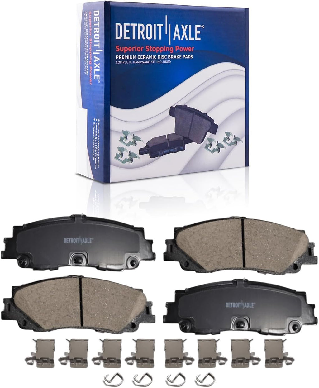 Detroit Axle - Brake Kit for Toyota Tundra Sequoia Lexus LX600 Disc Brake Rotors Ceramic Brakes Pads with Hardware Replacement : 13.94' inch Front and 13.19' inch Rear Rotors