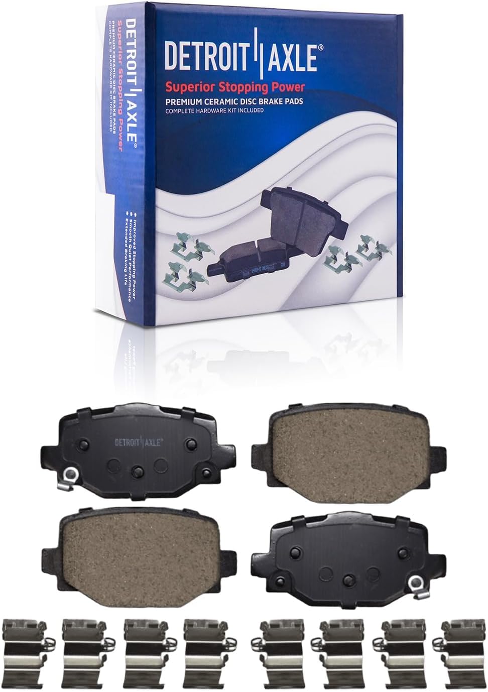 Detroit Axle - 10pc Brake Kit for 2022-2025 INFINITI QX55, Disc Brake Rotors Ceramic Brakes Pads Replacement: 12.99' inch Front and 12.13' inch Rear Rotor