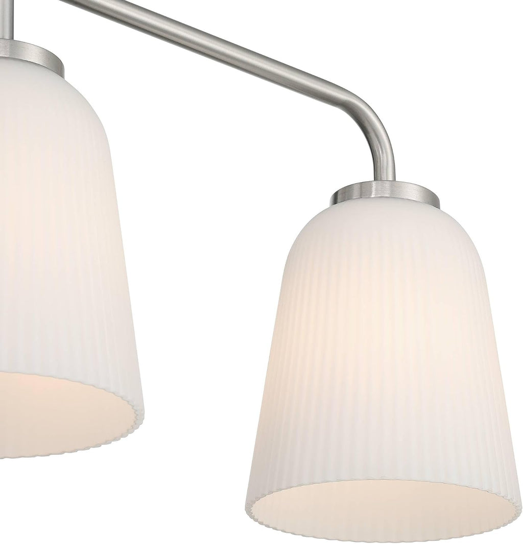 Possini Euro Design Possini Euro Bouchard 24' W Brushed Nickel 3-Light Bath Vanity Light
