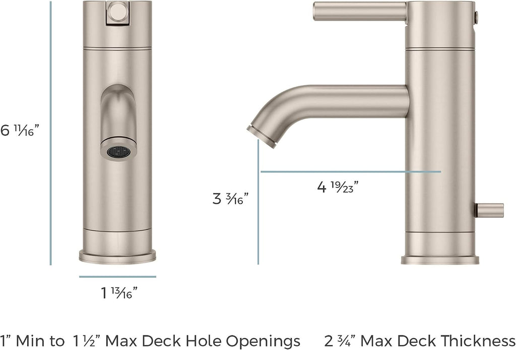 Pfister LG42NC00 Contempra Single Control Bathroom Faucet in Polished Chrome