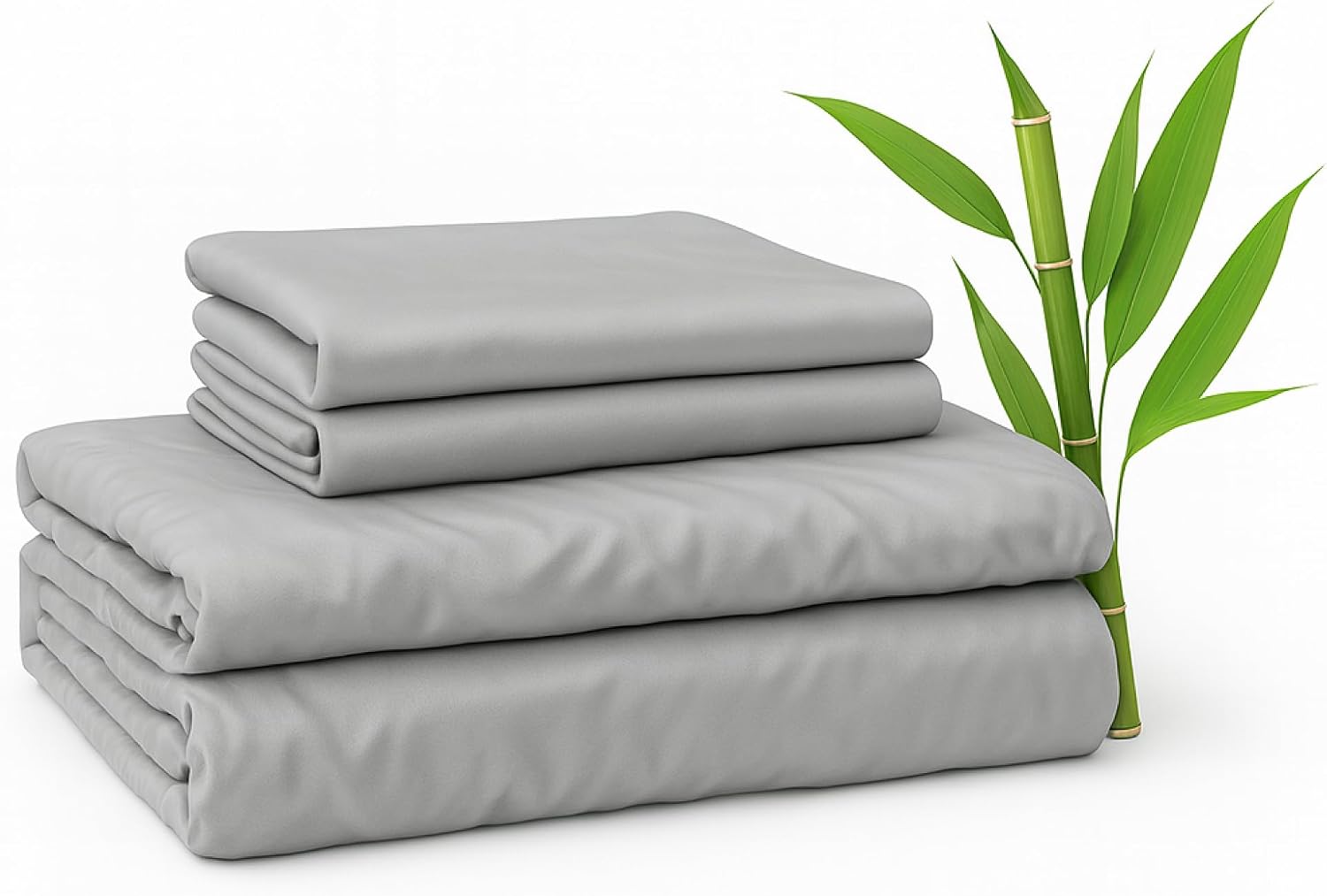 BedVoyage - Viscose from Bamboo Split King Size Sheets Set - Luxury 5pc King Sheet Set - Cooling Bed Sheets 18' Deep Pocket - Ultra Soft Sheet and Pillowcase Sets - Stone