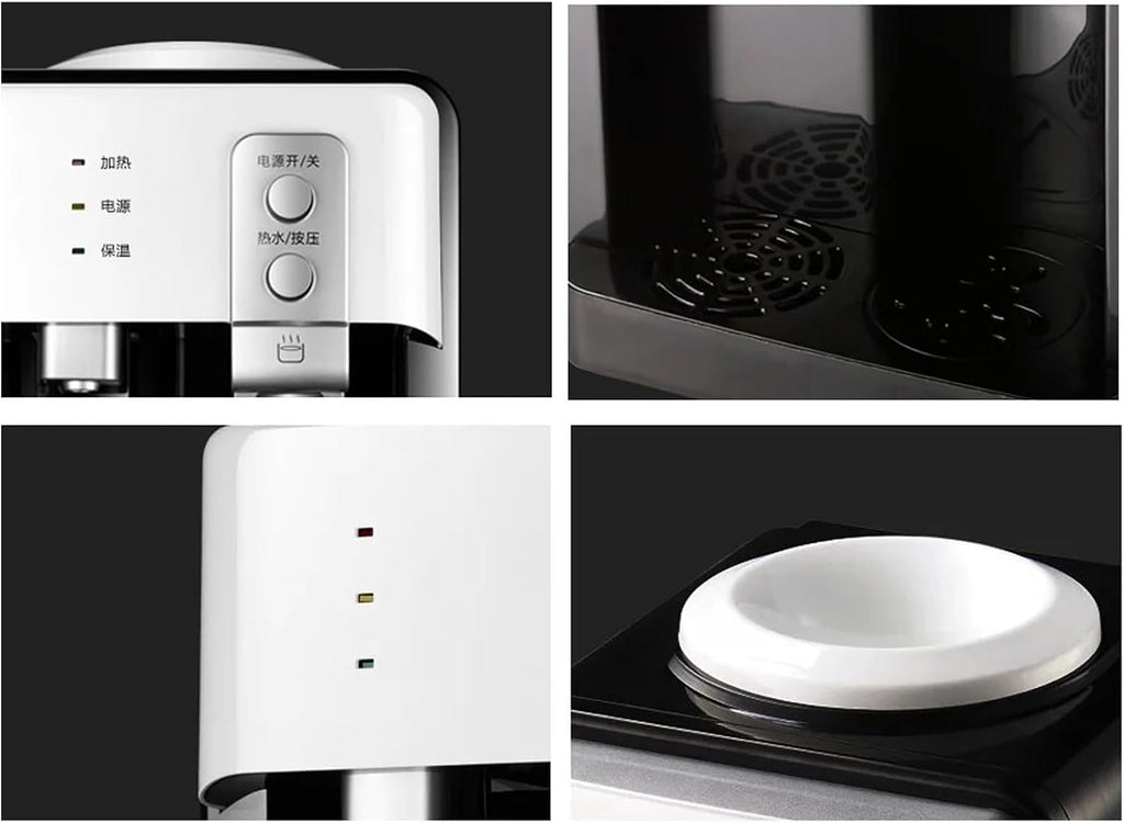 Water Dispenser Stainless Steel Inner Tank Water Dispenser Mini Desktop Cooling Heating Ice and Hot for Students and Dorms Hot Water Dispenser Water Cooler Dispenser(ICY Warm Hot)