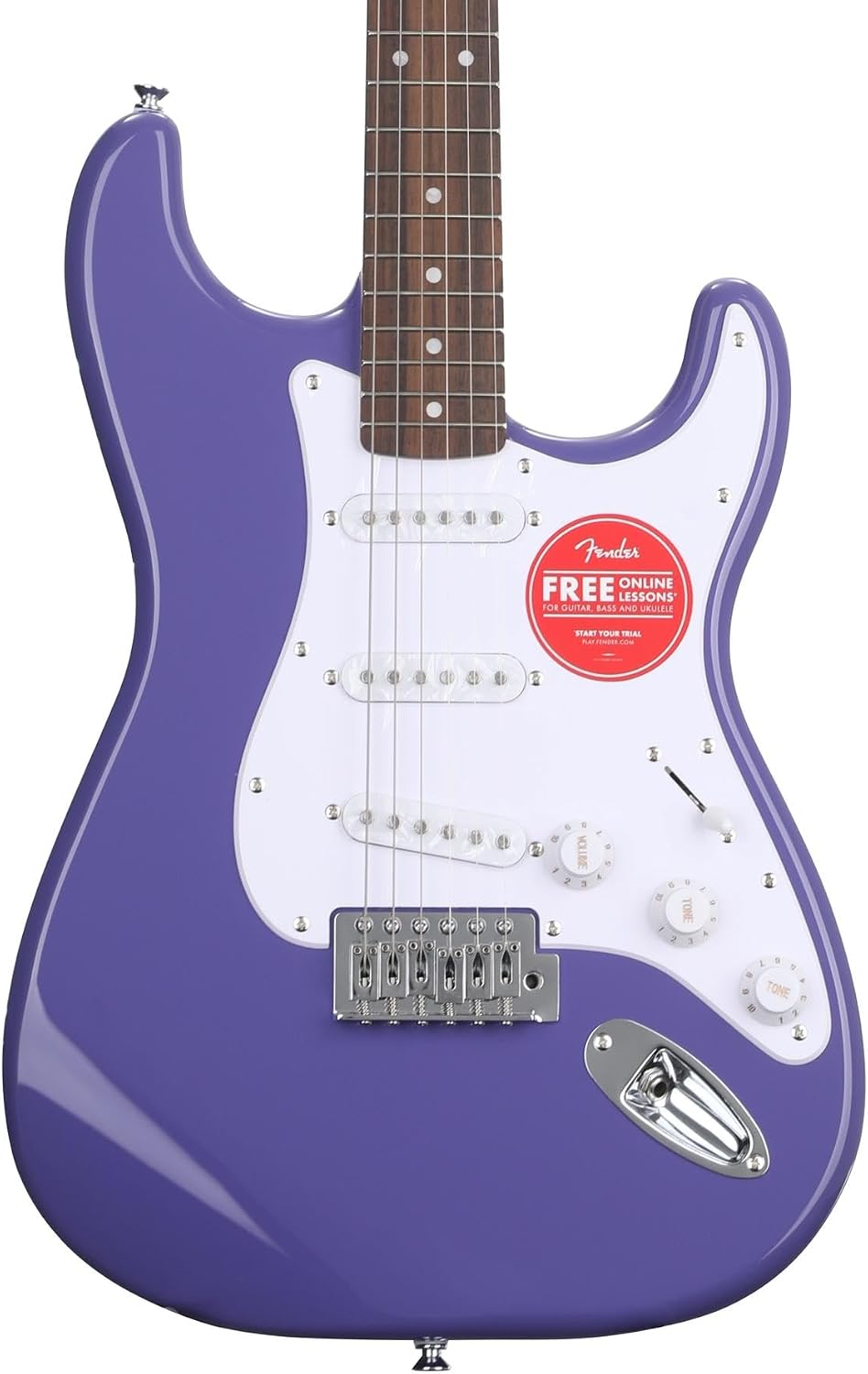 Squier Sonic Stratocaster Electric Guitar Essentials Bundle - Ultraviolet with Laurel Fingerboard