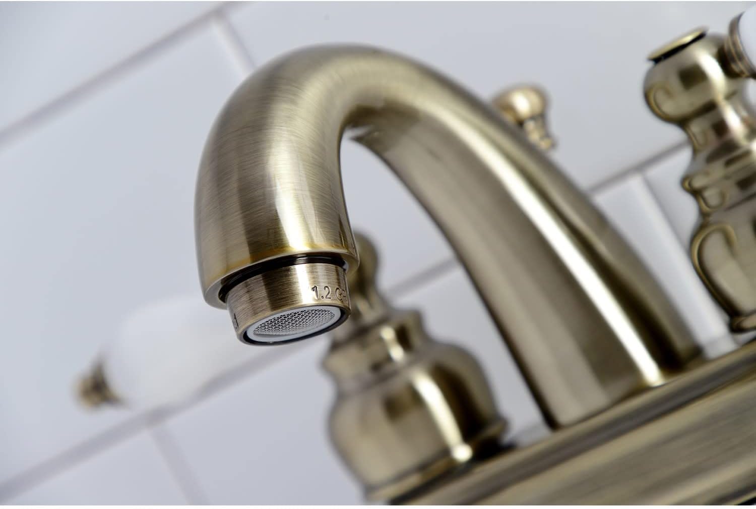 Kingston Brass KB5617PL Restoration 4-Inch Centerset Bathroom Faucet, Brushed Brass