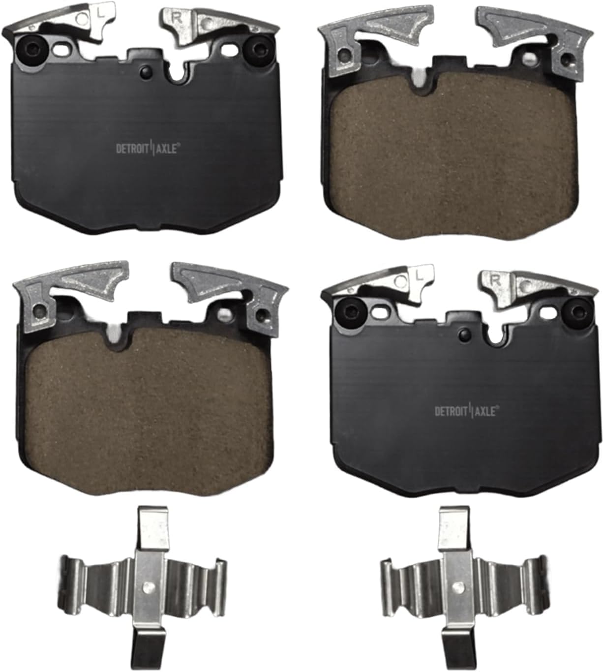 Detroit Axle - 10pc Brake Kit for BMW X4 X5 X6 530e 530i 540i 540d 740i 740e 840i 640i xDrive Gran Turismo Coupe iX, Drilled Brake Rotors Ceramic Brake Pads Replacement: 13.70' Front 13.58' Rear