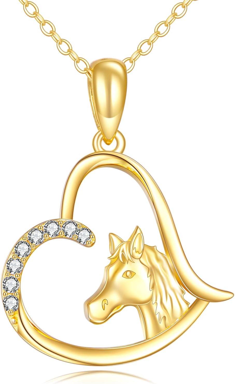 KECHO Christmas Gifts 14k Solid Gold Animals Necklace for Women Giraffe Bee Elephant Ladybug Koala Axolotl Horse Unicorn Cat Necklaces Pendant Jewelry Mothers Day Birthday for Mom Wife Friends