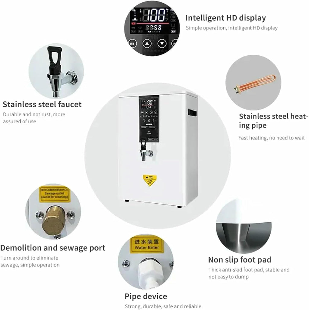 Commercial Hot Water Dispenser,80L/H Wall-Mounted Automatic Hot Water Pot,3000W Multifunctional Drinking Water Equipment for Restaurants,Coffee Shops,Bars