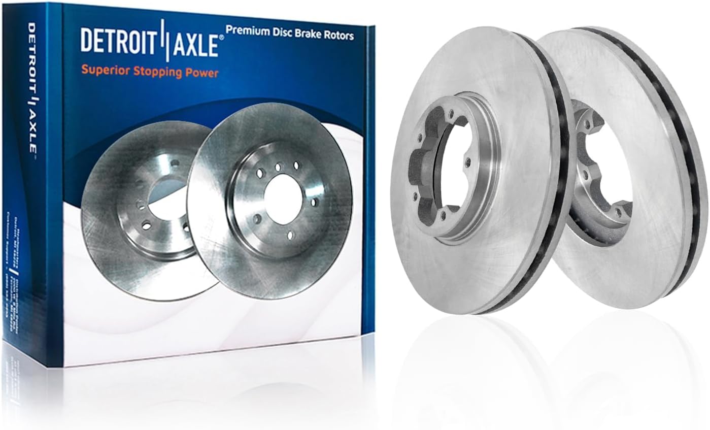 Detroit Axle - Brake Kit for 2015-2019 Ford Transit-150 Transit-250 Transit-350, Disc Brake Rotors Ceramic Brakes Pads with Hardware 2016 2017 2018 Replacement : 12.13' inch Front and Rear Rotors
