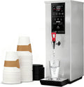 Commercial Hot Water Dispenser 25L, Electric Countertop Step-Heating Water Boiler,1000W Fast Heating Quick Brewing for Coffee, Tea, Milk, Hot Drinks Silver