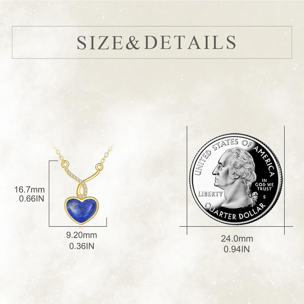 DOVRAN 14K Solid Gold Cat/Butterfly/Heart/Teardrop Necklace for Women 14K Gold Opal/Lapis Lazuli/Black Onyx Pendant Jewelry Gift for Women