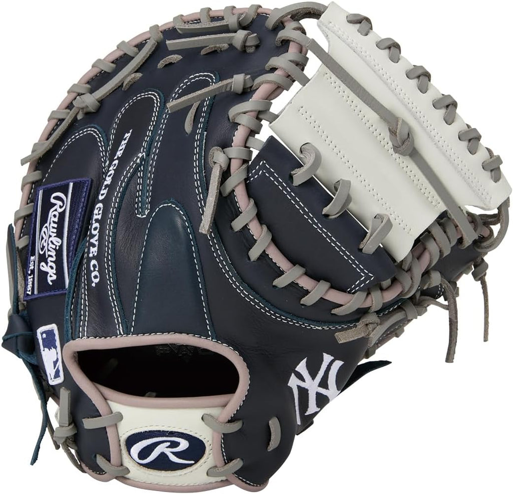 Rawlings Baseball Glove Soft Adult Hyper TECH MLB Team GR5HTM2AC Yankees [Catcher] Size 33 *Right Throw (Left Handed)