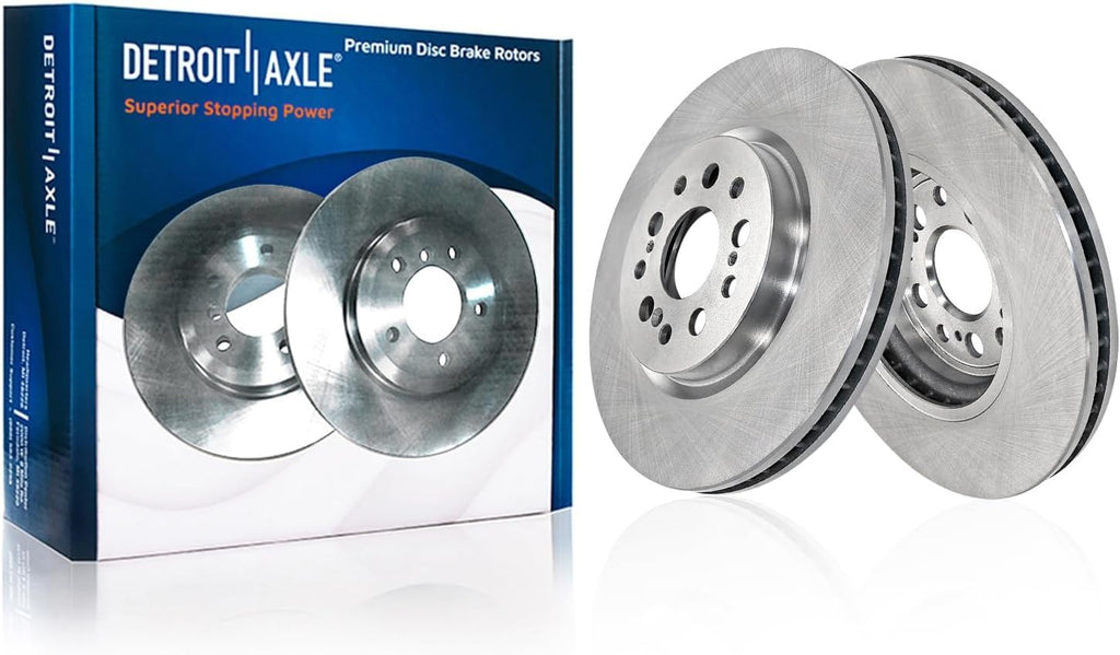 Detroit Axle - 10pc Brake Kit for 2017-2021 Honda Clarity Disc Brake Rotors Ceramic Brakes Pads with Hardware 2018 2019 2020 Replacement : 12.28' inch Front and 12.20' inch Rear