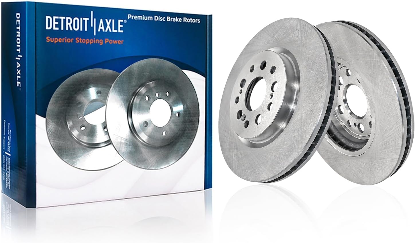Detroit Axle - 10pc Brake Kit for 2017-2021 Honda Clarity Disc Brake Rotors Ceramic Brakes Pads with Hardware 2018 2019 2020 Replacement : 12.28' inch Front and 12.20' inch Rear