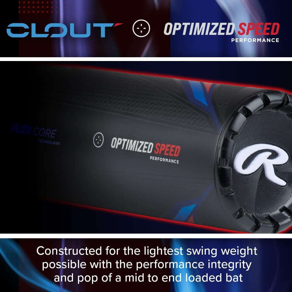 Rawlings | 2023 | Clout Youth Baseball Bat | USA | -10 Drop | 2 5/8 Barrel | 1 Pc. Aluminum