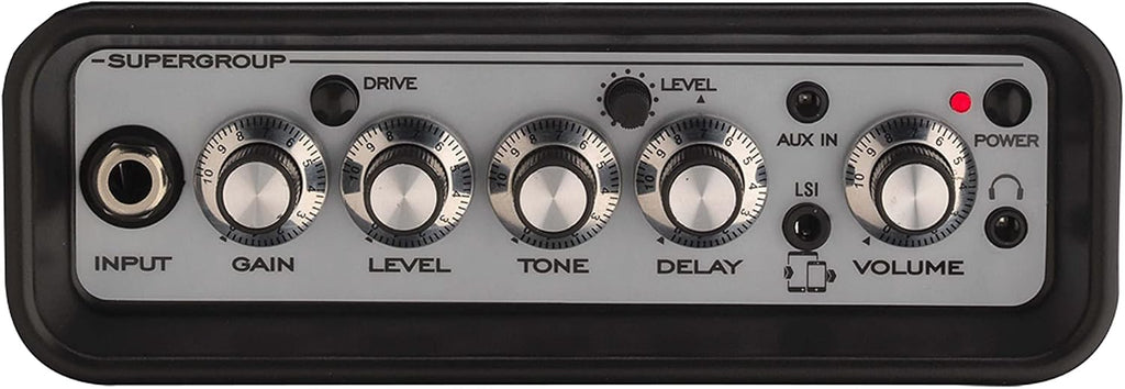 Laney MINI-ST-SUPERG Battery Powered Stereo Guitar Amp with Smartphone Interface, Black