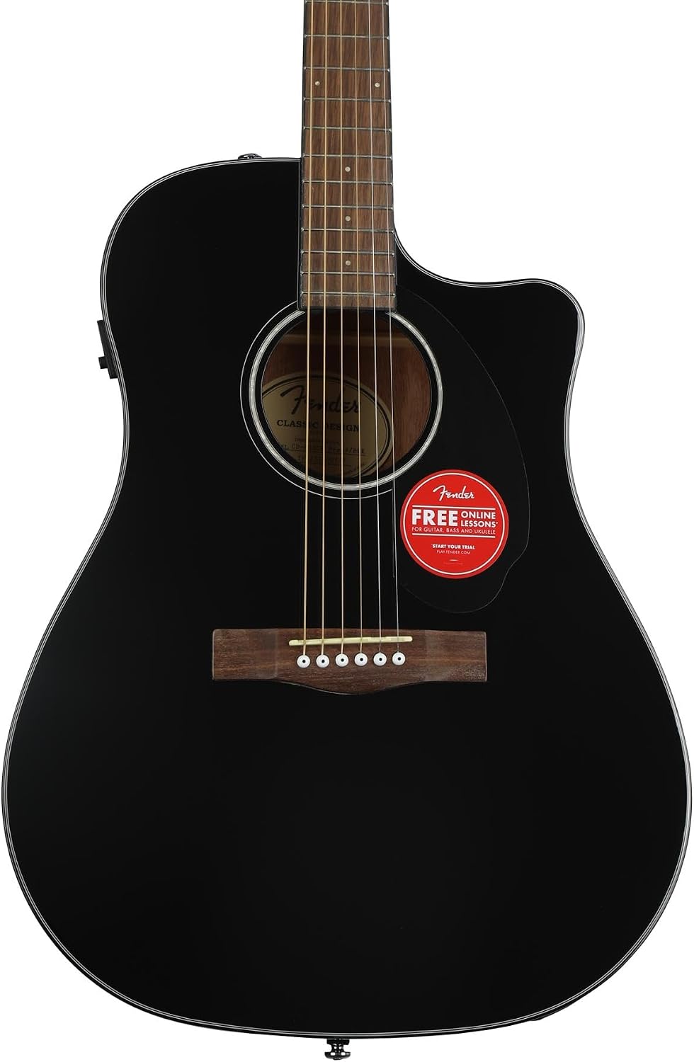 Fender CD-60SCE Acoustic-electric Guitar Essentials Bundle - Black