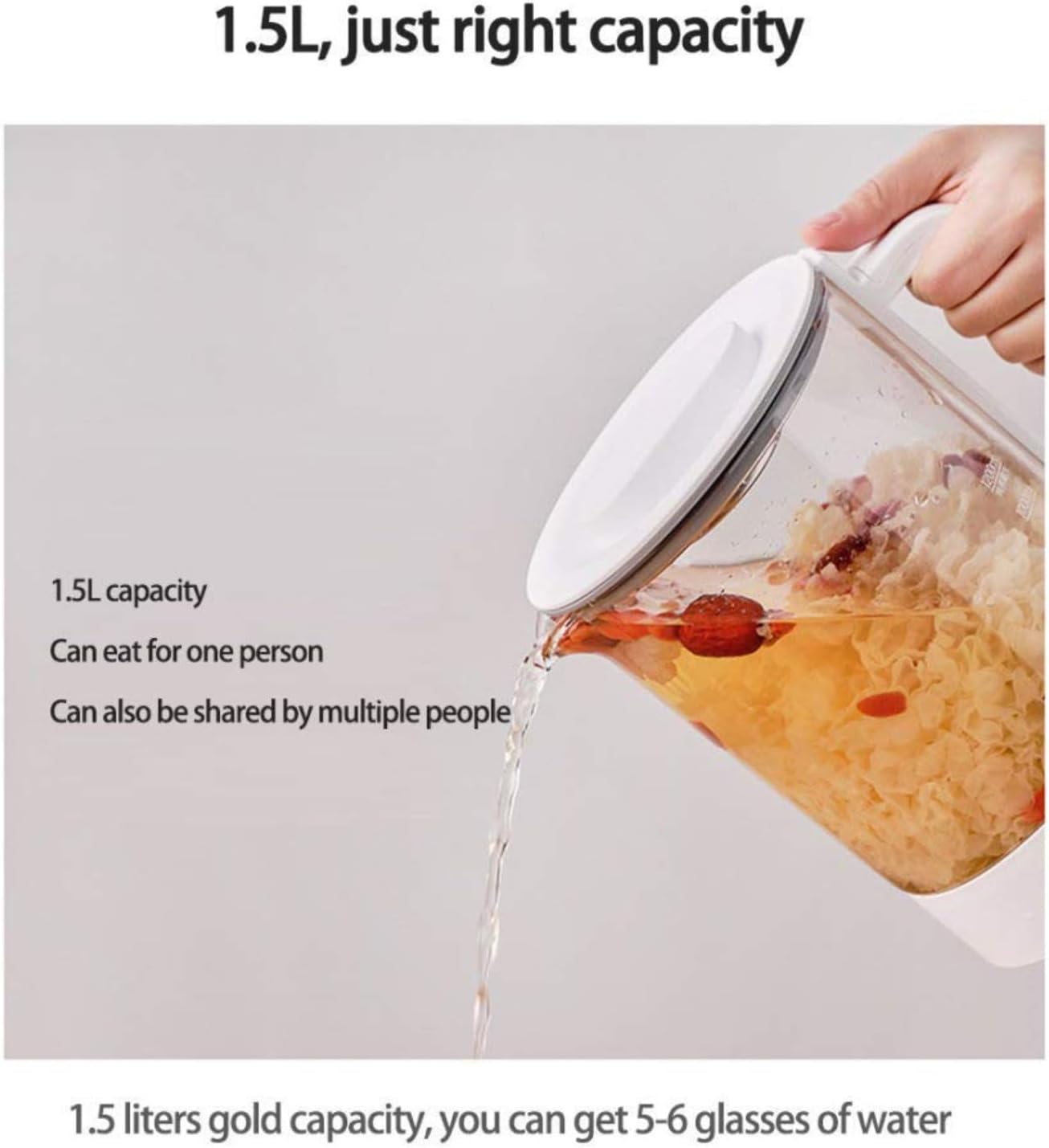 Kettles, Electric Kettle, 1.5L Glass Electric Tea Kettle with Strainer,Cordless Kettle with Temperature Control,Auto Shut-Off and Boil-Dry Protection